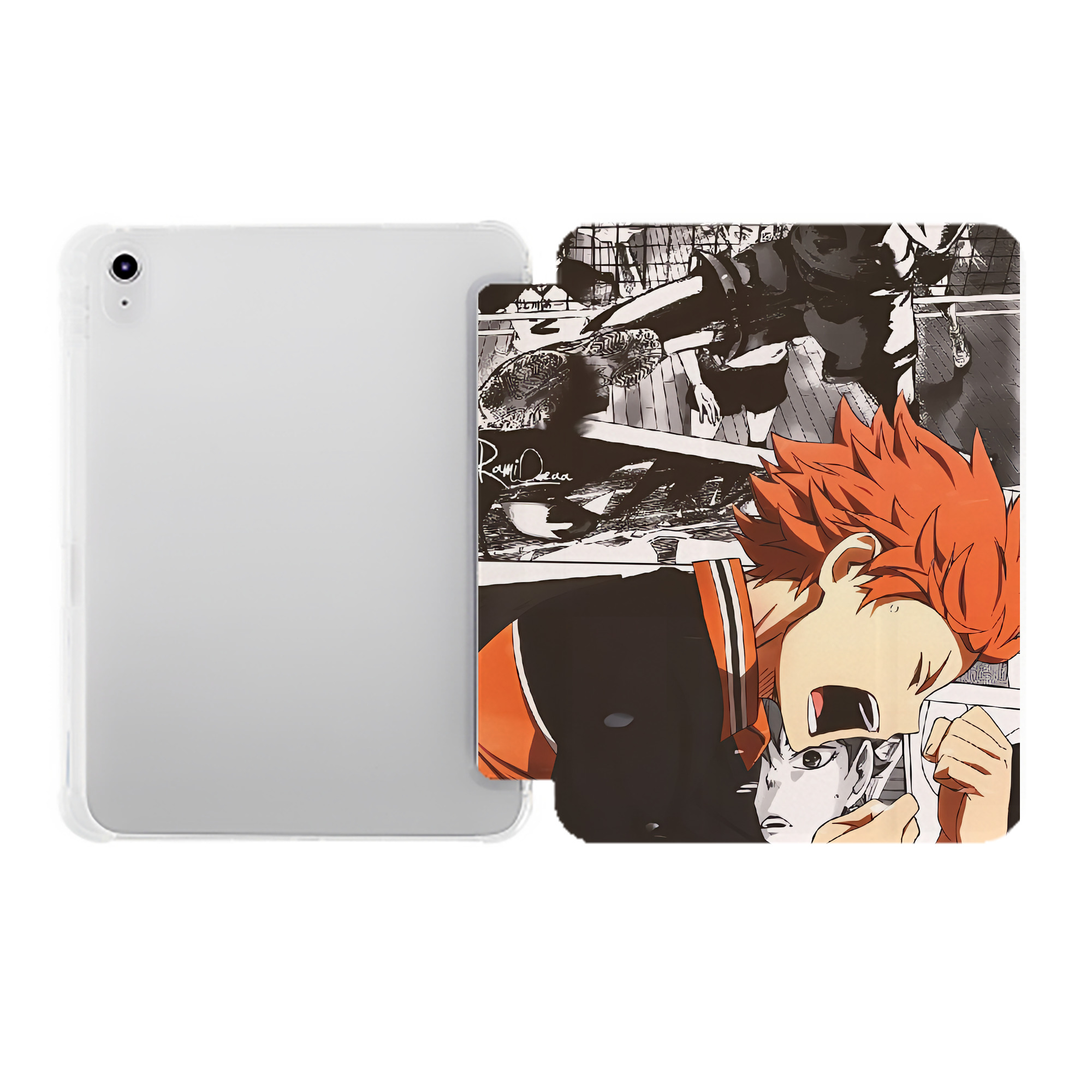 （画像用） ハイキュー!! Haikyu!! IPad ケース ペン収納付き 三つ折りスタンド PUレザー×シリコン 対応機種9.5/10.5/10.9インチ